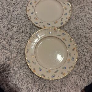 Syracuse China Suzanne pattern plate in the Federal shape bread plates set of 2